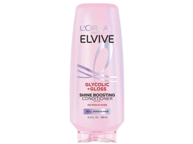 L'Oreal Paris Elvive Glycolic + Gloss Shine Boosting Conditioner, Glycolic Acid, 13.5 fl oz/399 mL