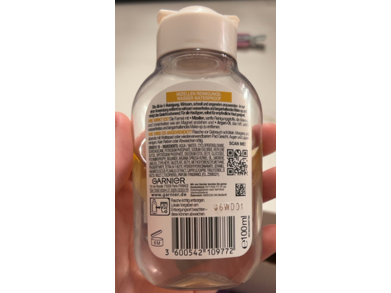 Garnier Skin Active Micellar Cleansing Water All-in-1 Waterproof, 100 mL