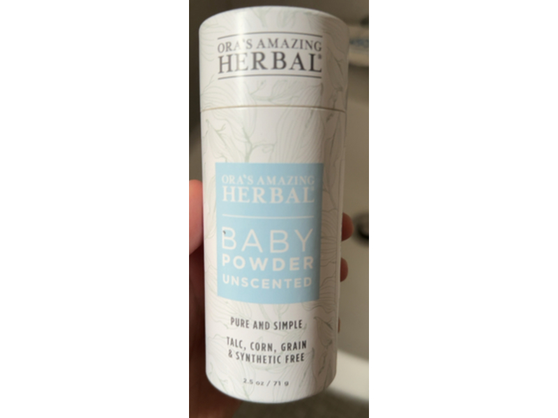 Ora’s Amazing Herbal Pure & Simple Baby Powder, 2.5 oz/71 g