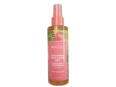Global Beauty Care Smoothing Body & Hair Mist, Strawberry + Honeysuckle, 6 fl oz/177 mL