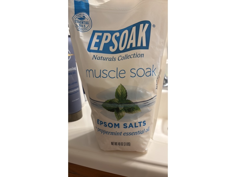 Epsoak Muscle Soak Epsom Salts, Peppermint, 48 oz