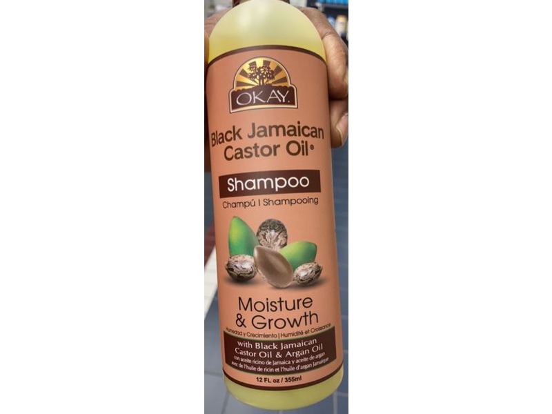 Okay Black Jamaican Castor Oil Shampoo, Moisture & Growth, 12 fl oz/355 ml