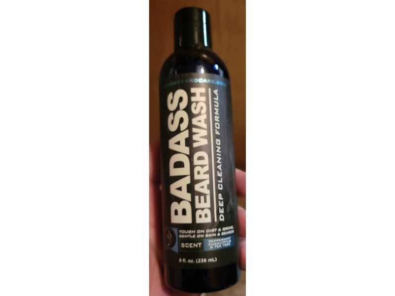 Badass Beard Care Beard Wash, Tea Tree, Eucalyptus, & Peppermint, 8 fl oz/236 mL