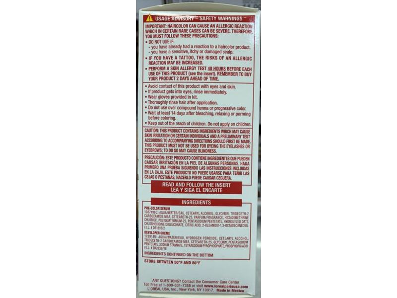 L'Oreal Paris Excellence Creme Triple Protection Color, 6A Light Ash Brown, Level 3, 1 Application