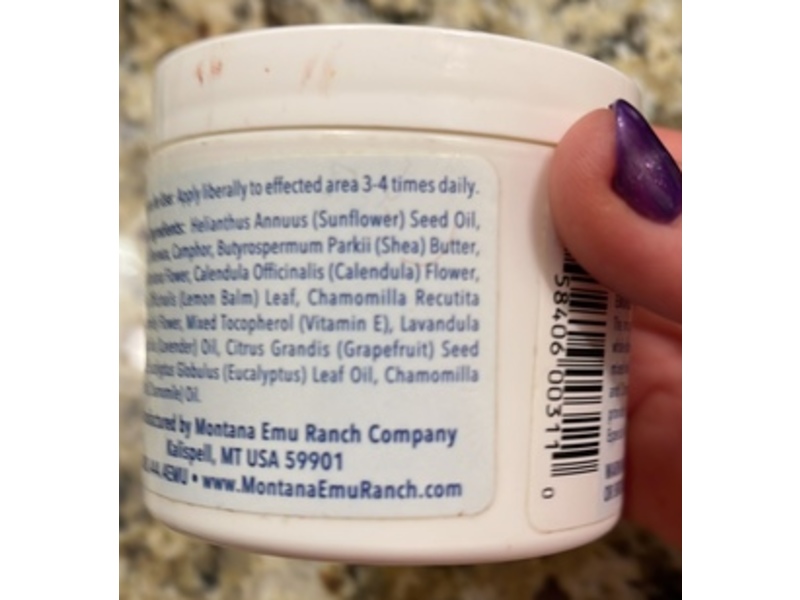 Montana Emu Ranch Emu Oil Enriched Deep Rub, Camphor & Arnica, 4 oz/113.4 g