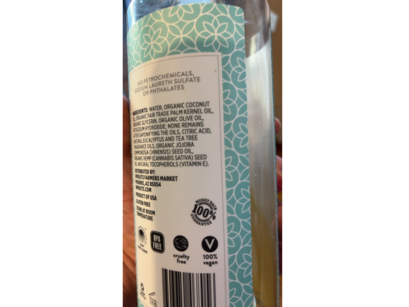 Sprouts Essentials Castile Soap, Eucalyptus & Tea Tree, 32 fl oz/946 mL