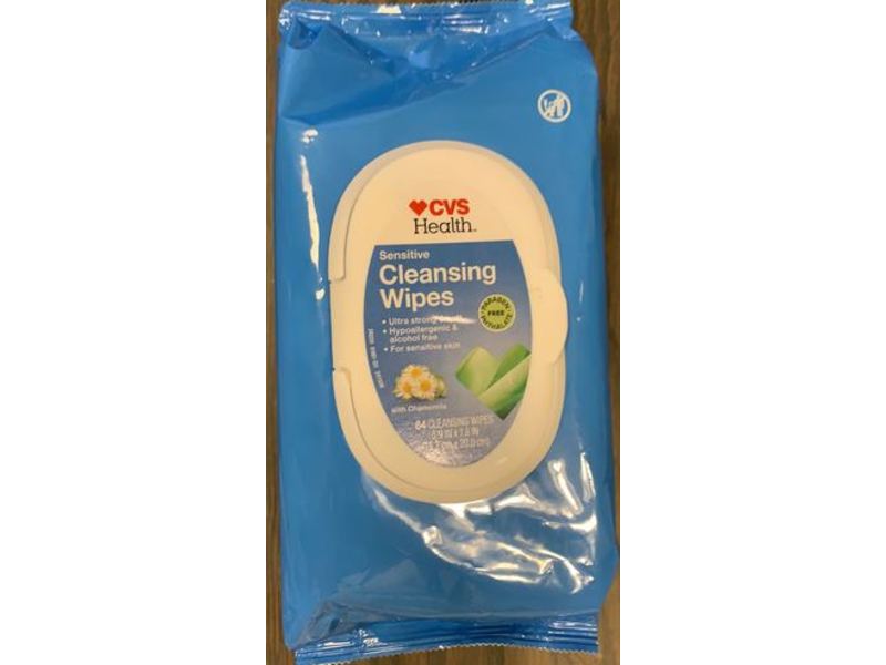 CVS Health Sensitive Cleansing Wipes, 64 Count