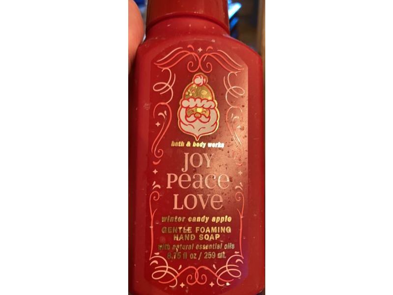 Bath & Body Works Joy Peace Love, Gentle Foaming Hand Soap, Winter Candy Apple, 8.75 fl oz/259 mL