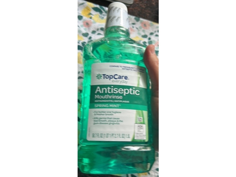 TopCare Antiseptic Mouth Rinse, Spring Mint, 50.7 fl oz/1.5 L