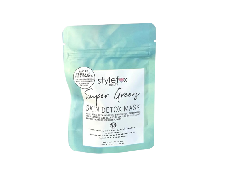 Stylefox Beauty Super Greens Skin Detox Mask, 2 fl oz/59 mL