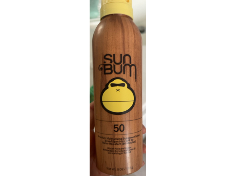 Sun Bum Premium Moisturizing Sunscreen Spray, SPF 50, 5 oz/142g