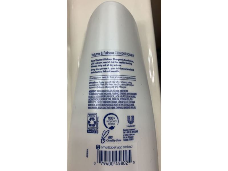 Dove Nutritive Solutions Volume & Fullness Conditioner, 12 fl oz/355 ml