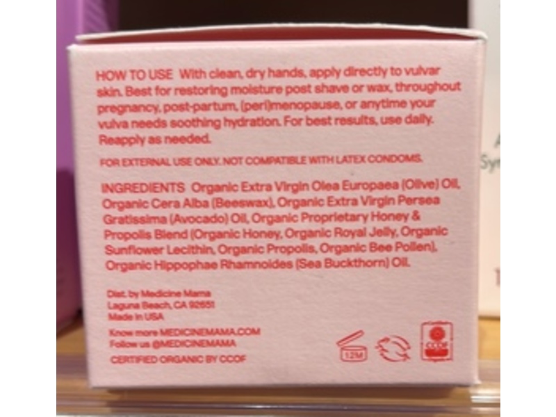 Medicine Mama Vmagic Organic Formulation Vulva Balm, 2 fl oz/56 g