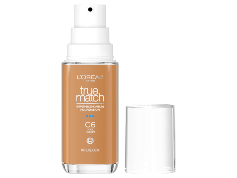 L'Oreal Paris True Match Super Blendable Foundation, C6 Cool Soft Sable, 1.0 oz/30 mL