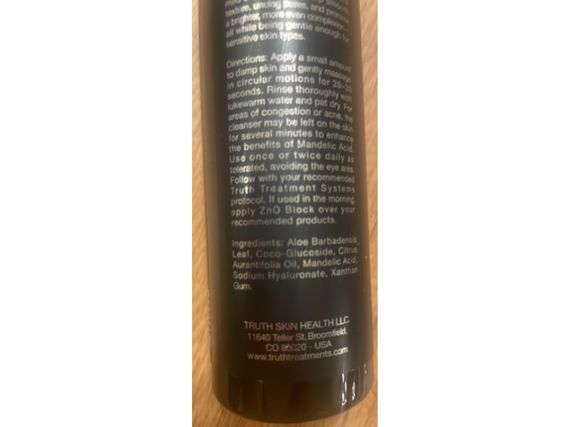 Benjamin Knight, R. Ph. Truth Treatment Systems Mandelic Hydrating Cleanser, 4 fl oz/120 mL