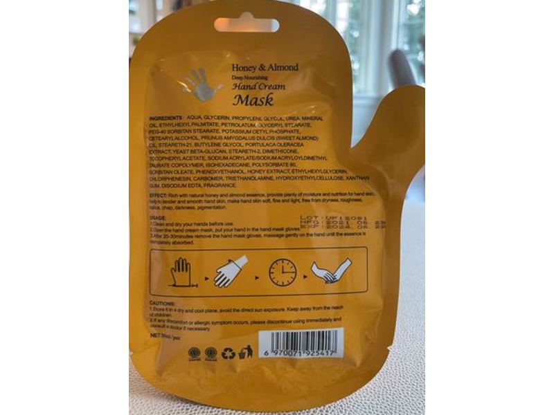 Mond'Sub Hand Cream Mask, Honey & Almond Extract, 36 mL