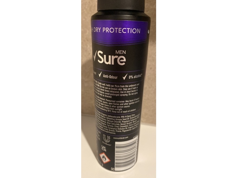 Sure Men Deodorant, Active Dry, 150ml