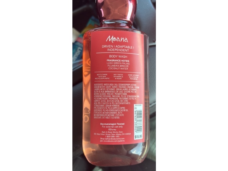 Bath & Body Works Disney Princess Moana Body Wash, Pro-Vitamin B5 + Aloe, 10 fl oz/295 mL, 2 Pack