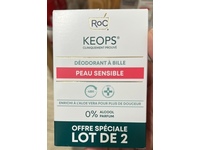 RoC Keops Sensitive Roll-On Deodorant, Sensitive, Pack Of 2 - thumbnail 2