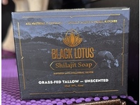 Black Lotus Shilajit Soap, Grass-Fed Tallow - Unscented, 4 oz - thumbnail 2