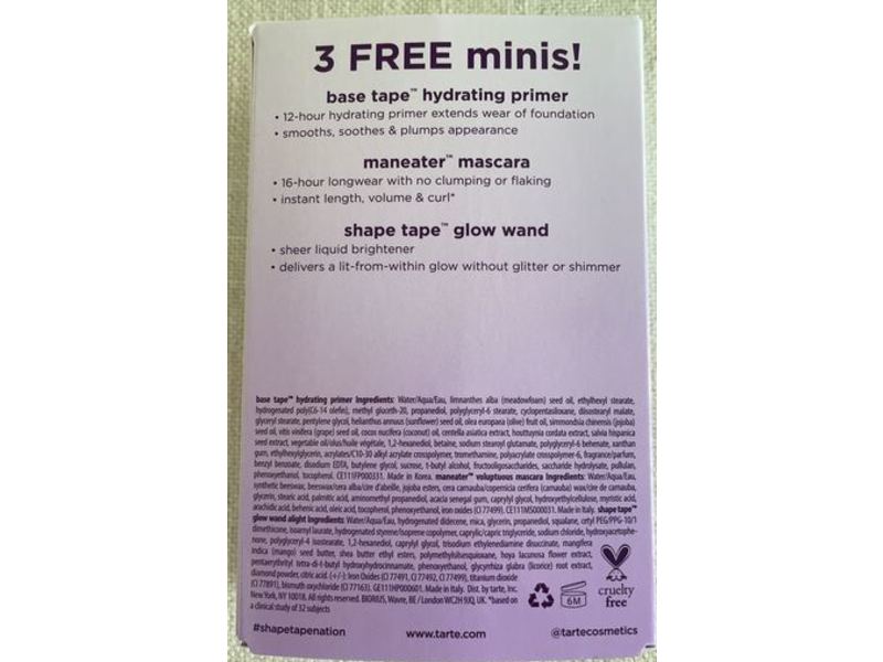 Tarte Top Picks Minis Set, Maneater Mascara, Primer, Shape Tape Glow Wand