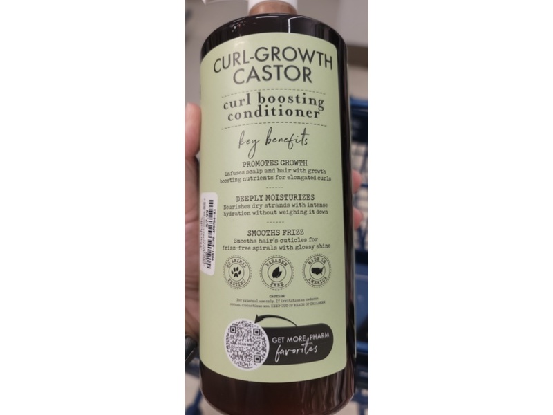 Pharm To Table Curl-Growth Castor Boosting Conditioner, Avocado Oil, 32 fl oz/960 mL