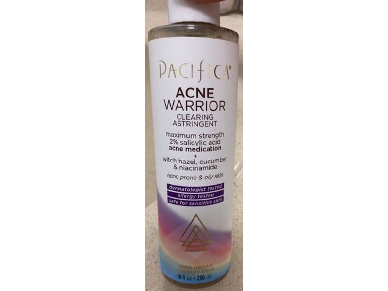 Pacifica Acne Warrior Clearing Astringent, Maximum Strength, 8 fl oz/236 mL