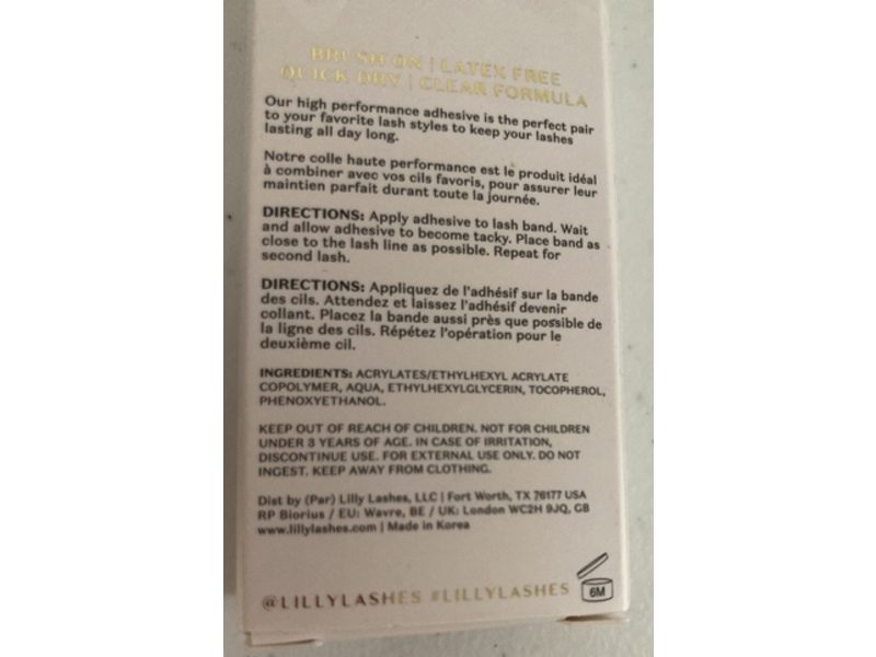 Lilly Lashes Brush On Lash Adhesive, 0.16 fl oz/5 g