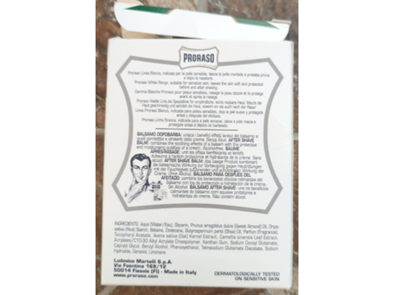 Proraso After Shave Balm, Green Tea & Oatmeal, 3.4 fl oz/100 mL
