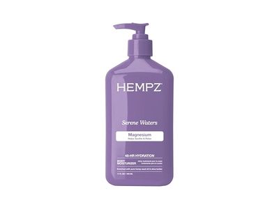 Hempz Magnesium 48-Hr Hydration Body Moisturizer, Serene Waters, 17 fl oz/500 mL
