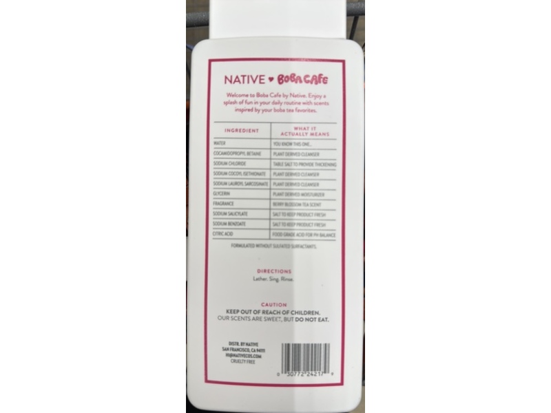 Native Body Wash, Berry Blossom Tea, 28 fl oz/532 mL