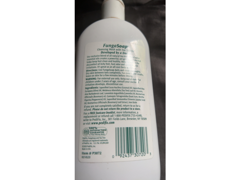 Pedifix Funga Soap Cleansing Wash, Tea Tree Oil, 13.5 fl oz/400 mL