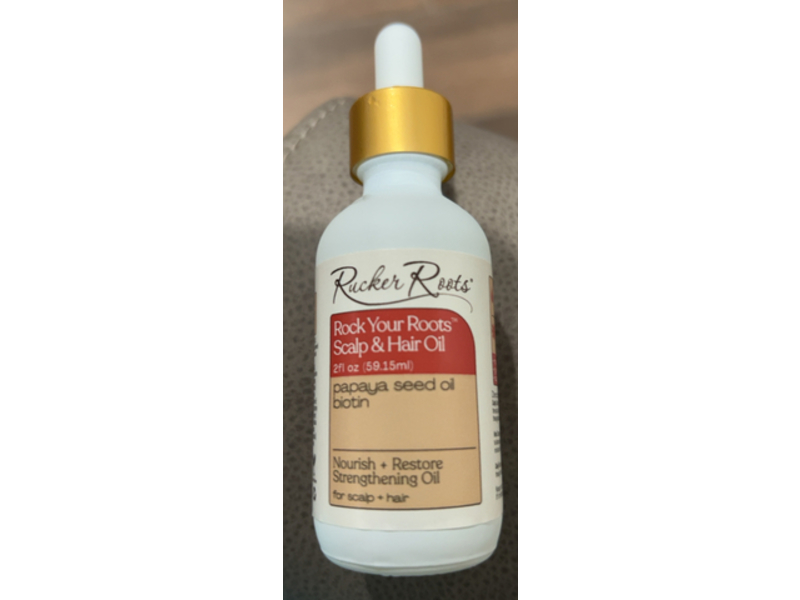 Rucker Roots Rock Your Roots Scalp & Hair Oil, Papaya Seed Oil & Biotin, 2 fl oz/59.15 mL