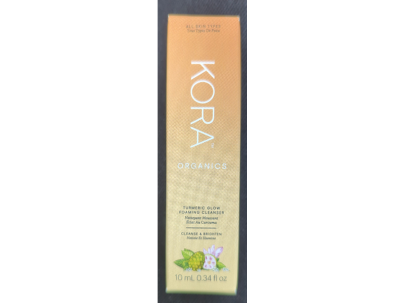 Kora Organics Foaming Cleanser, Turmeric Glow, 0.34 fl oz/10 mL