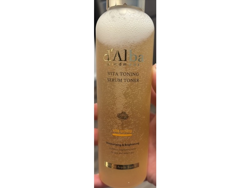 d'alba Piedmont Moisturizing & Brightening Serum Toner, Vita Toning, 6.09/180 mL