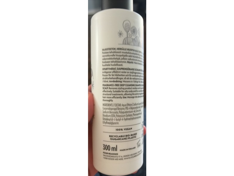Four Reasons No Nothing Sensitive Deep Cleanse Shampoo, 10.1 fl oz/300 mL