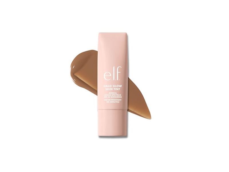 e.l.f. Cosmetics Halo Glow Skin Tint, SPF 50, 12 Tan Cool, 1 fl oz/30 mL