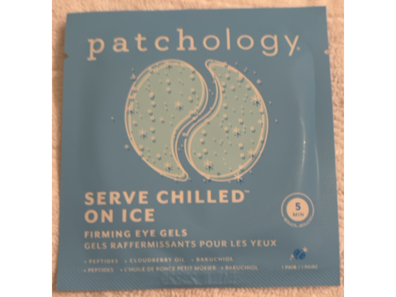 Patchology Serve Chilled On Ice Firming Eye Gels, Peptides + Cloudberry Oil & Bakuchiol, 5 Pair