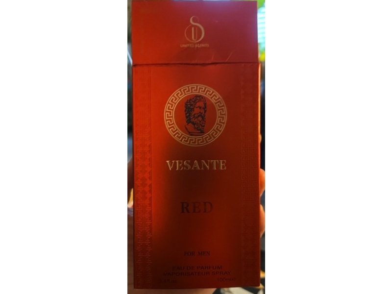 United Scents Vesante Eau De Parfum, Red, 3.4 fl oz/100 mL