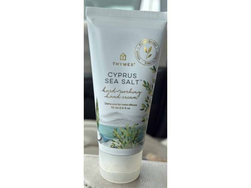 Thymes Hard-Working Hand Cream, Cyprus Sea Salt, 2.5 fl oz/70 mL