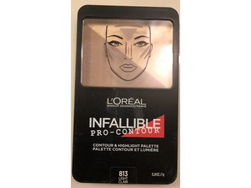 L'Oreal Infallible Pro-Contour & Highlight Palette, Light/Clair, 0.24 oz/7 g
