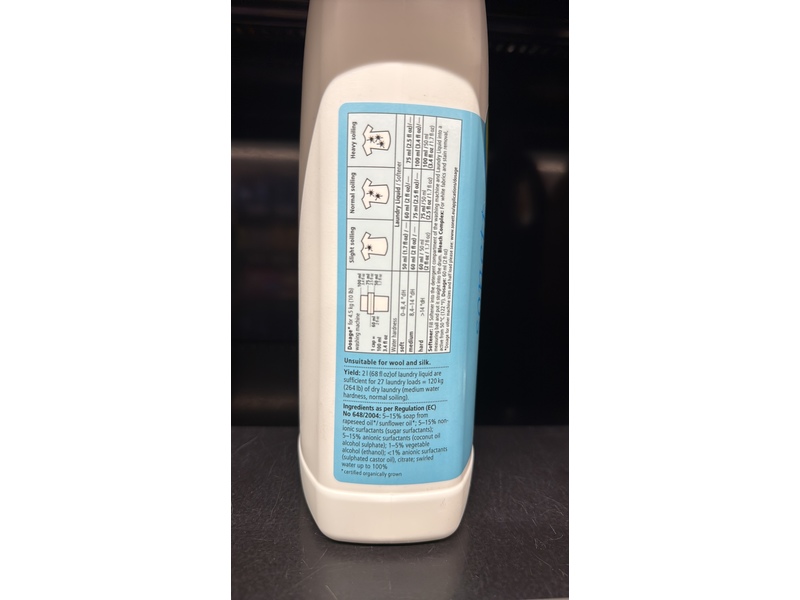 Sonett Laundry Liquid, Sensitive, 68 fl oz/2 L