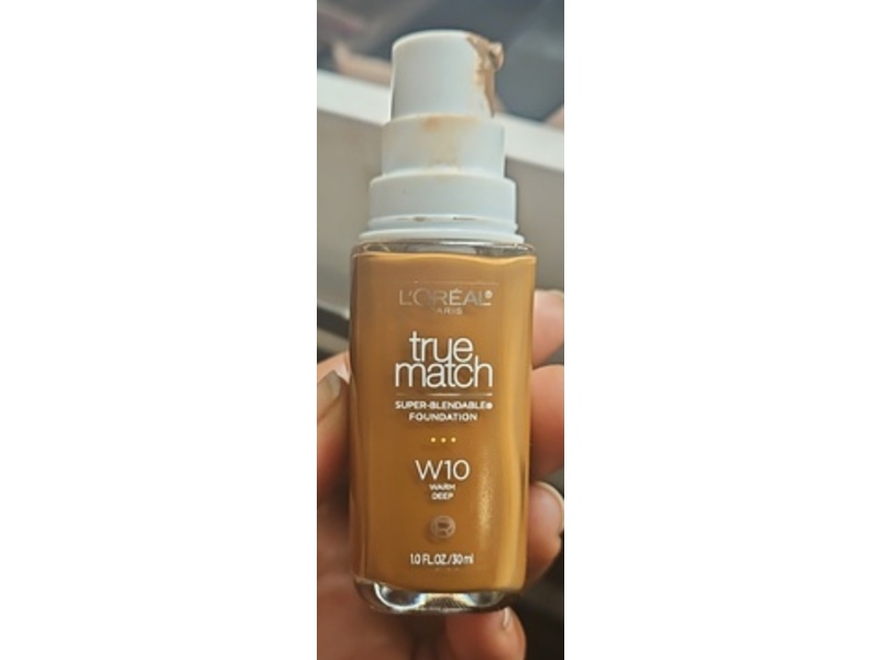 L'Oreal Paris True Match Super-Blendable Foundation, W10, Deep, 1fl oz/30 mL
