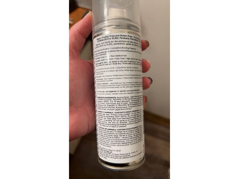 IGK Good Behavior Smoothing Spray, Spirulina Protein, 5.8 oz/186 mL