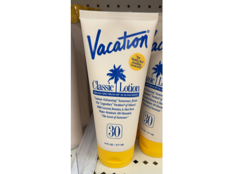 Vacation Classic Sunscreen Lotion, SPF 30, 6 fl oz/177 mL