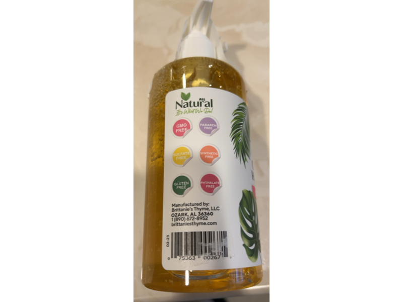 Brittanie's Thyme Olive Oil Hand Soap, Unscented, 12 fl oz/355 mL