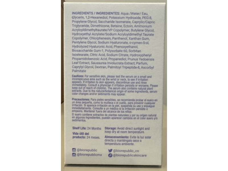 BioRepublic Skincare Petal Power Snow Lotus Serum, 0.85 fl oz/25 mL