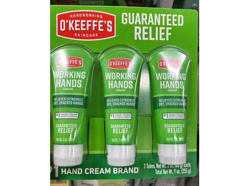 O'Keeffe's Working Hands Cream, 3 oz/85 g, Pack Of 3