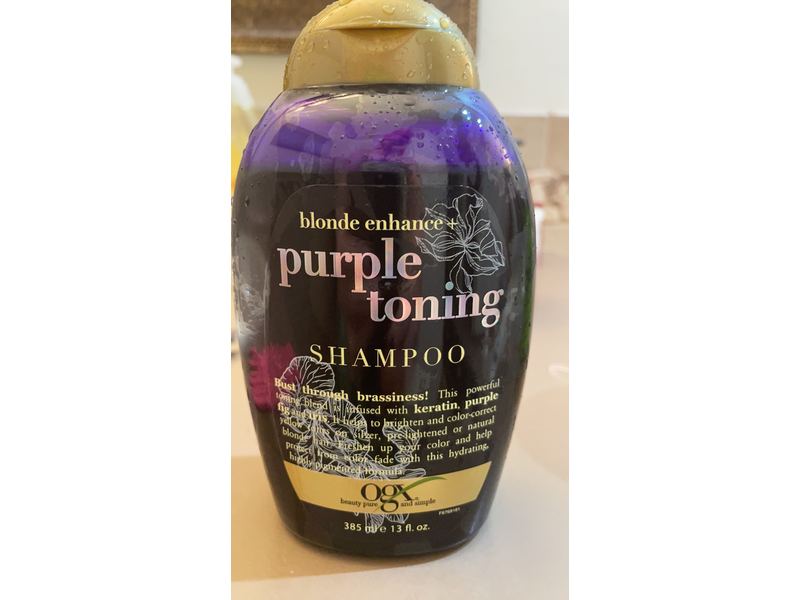 Ogx Blonde Enhanced + Purple Toning Shampoo, 13 fl oz/385 mL