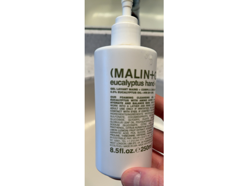 Malin+Goetz Hand + Body Wash, Eucalyptus, 8.5 fl oz/250 mL